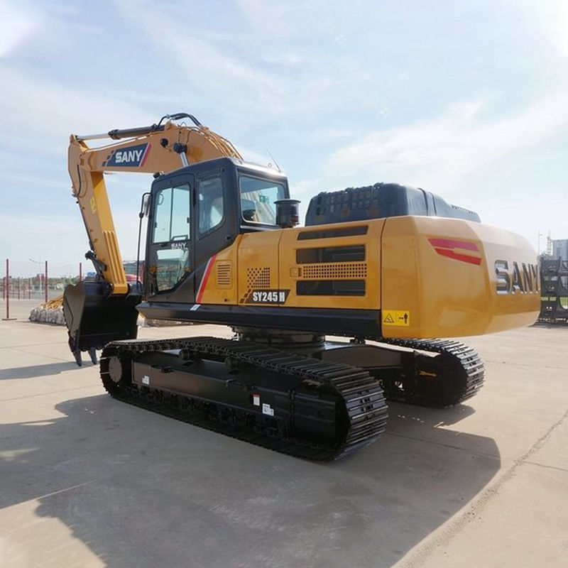 SANY SY245H 24 Tons Used Excavator Crawler at Manufacturing Plant with Yellow Color