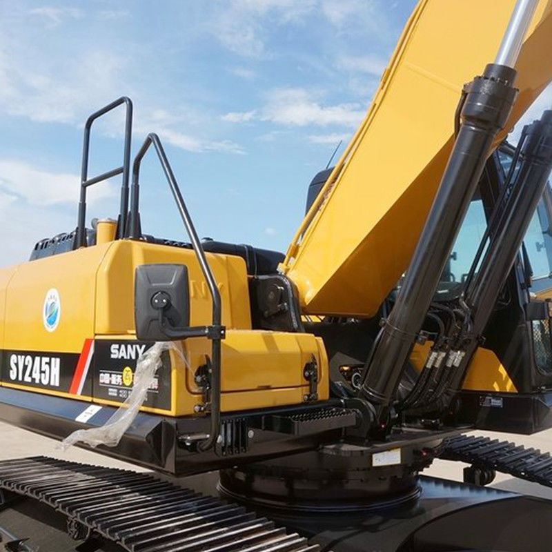 SANY SY245H 24 Tons Used Excavator Crawler at Manufacturing Plant with Yellow Color
