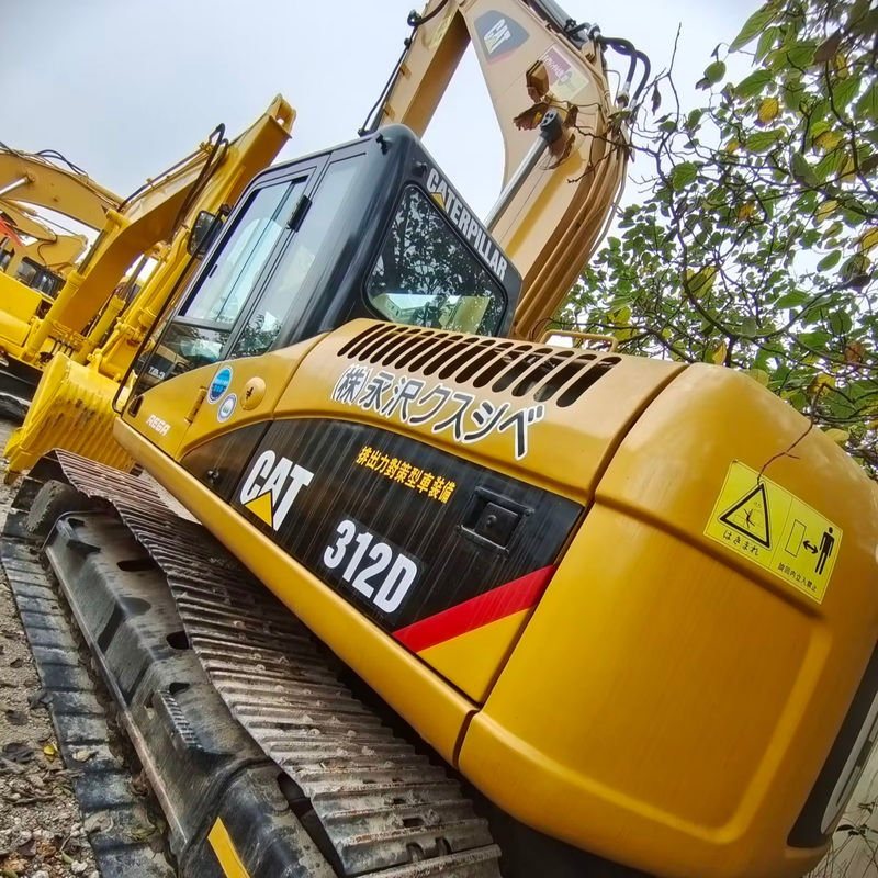 90% Caterpillar Cat 312D Crawler Excavator in Good Condition for Construction Machinery