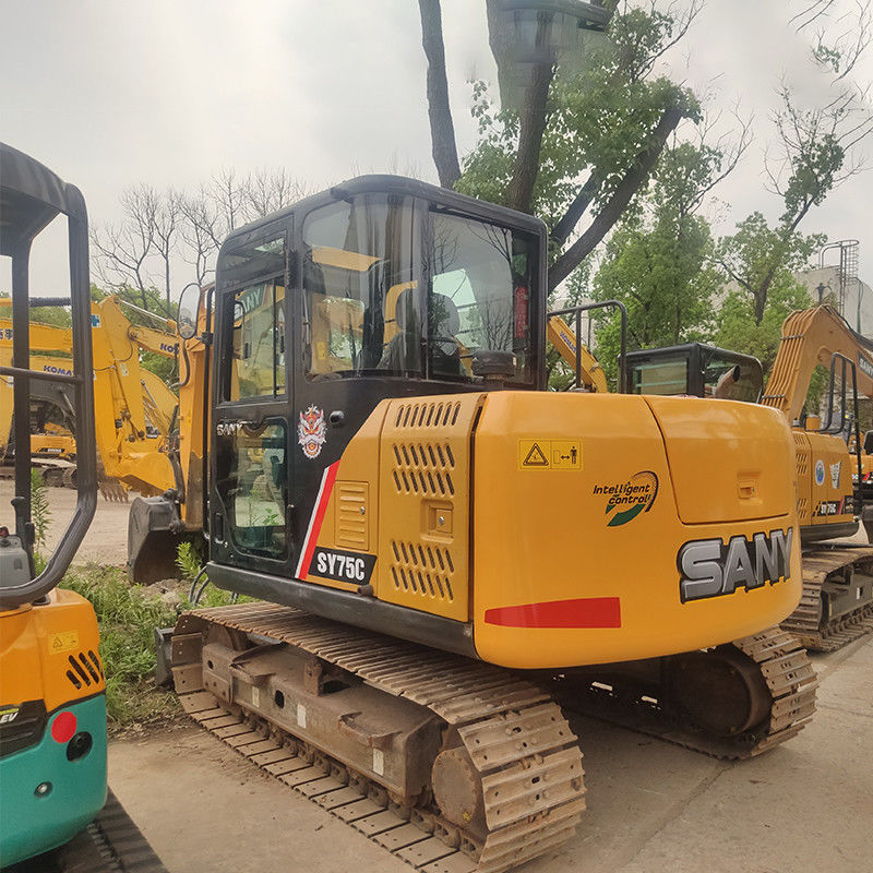 7.5 Ton Crawler Excavator Used Sany SY75C Excavator with ISUZU Engine and Other Hydraulic Pump