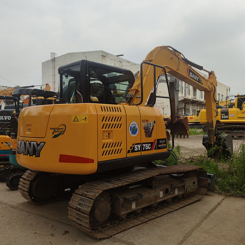 7.5 Ton Crawler Excavator Used Sany SY75C Excavator with ISUZU Engine and Other Hydraulic Pump