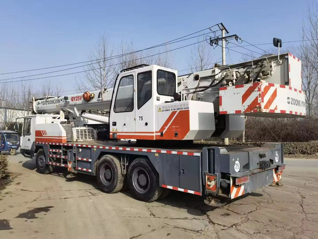 37% Maximum Climbing Grade Mobile Truck Crane 50 Ton QY25V Zoomlion Used Crane Truck