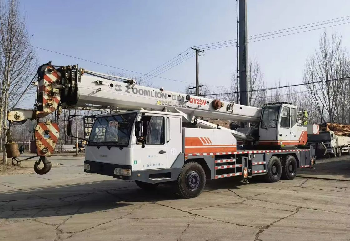 37% Maximum Climbing Grade Mobile Truck Crane 50 Ton QY25V Zoomlion Used Crane Truck