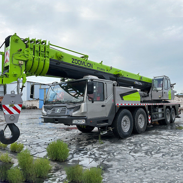 Zoomline ZTC800V Used 80 Ton Truck Crane 80000 KG Weight and 8-Cylinder Diesel Engine