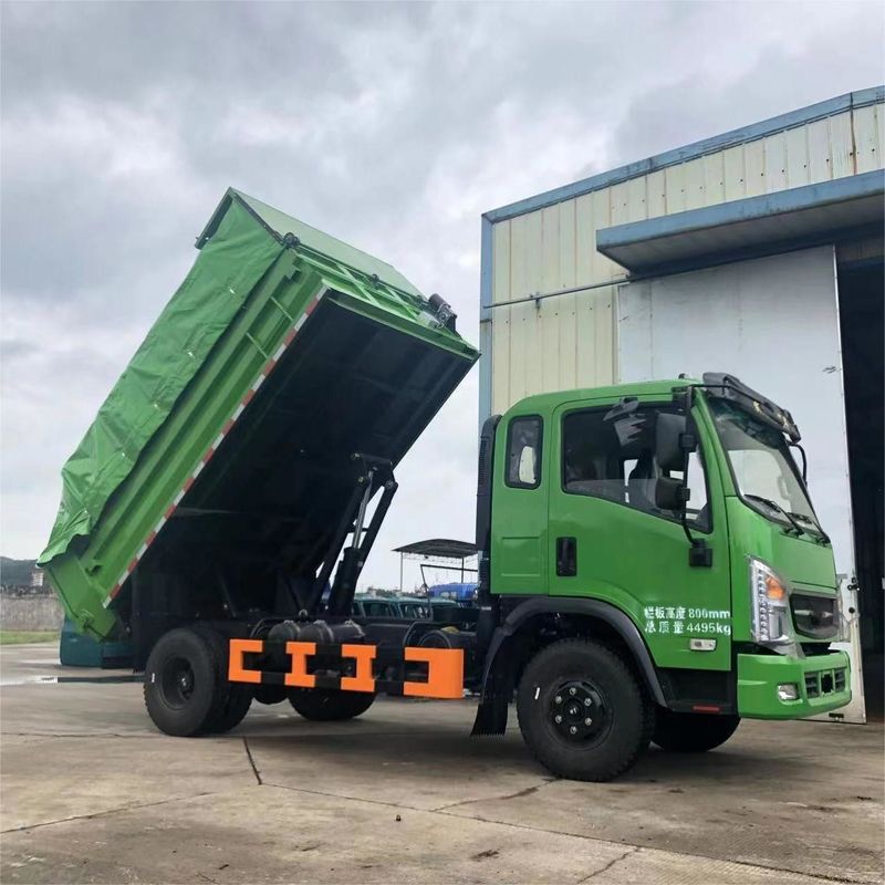 156HP EURO-V Emission Light Dump Tipper Truck in Diesel Fuel Type No Cruise Control