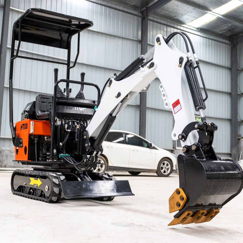 CHANGCHAI Engine 1 Ton Crawler Excavator Mini Digger with 1140mm Track Grounding Length