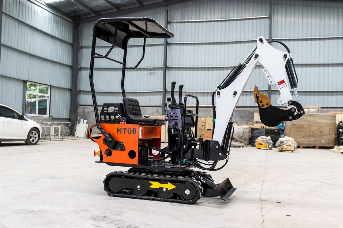 CHANGCHAI Engine 1 Ton Crawler Excavator Mini Digger with 1140mm Track Grounding Length