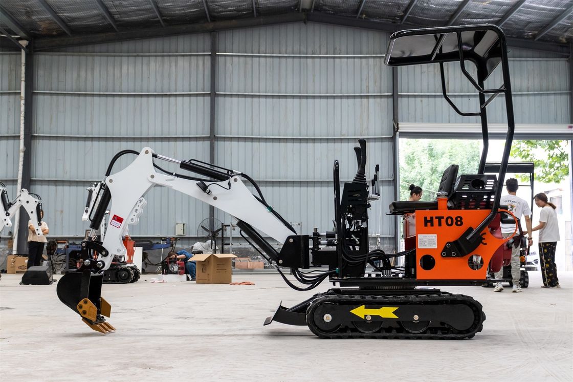 CHANGCHAI Engine 1 Ton Crawler Excavator Mini Digger with 1140mm Track Grounding Length