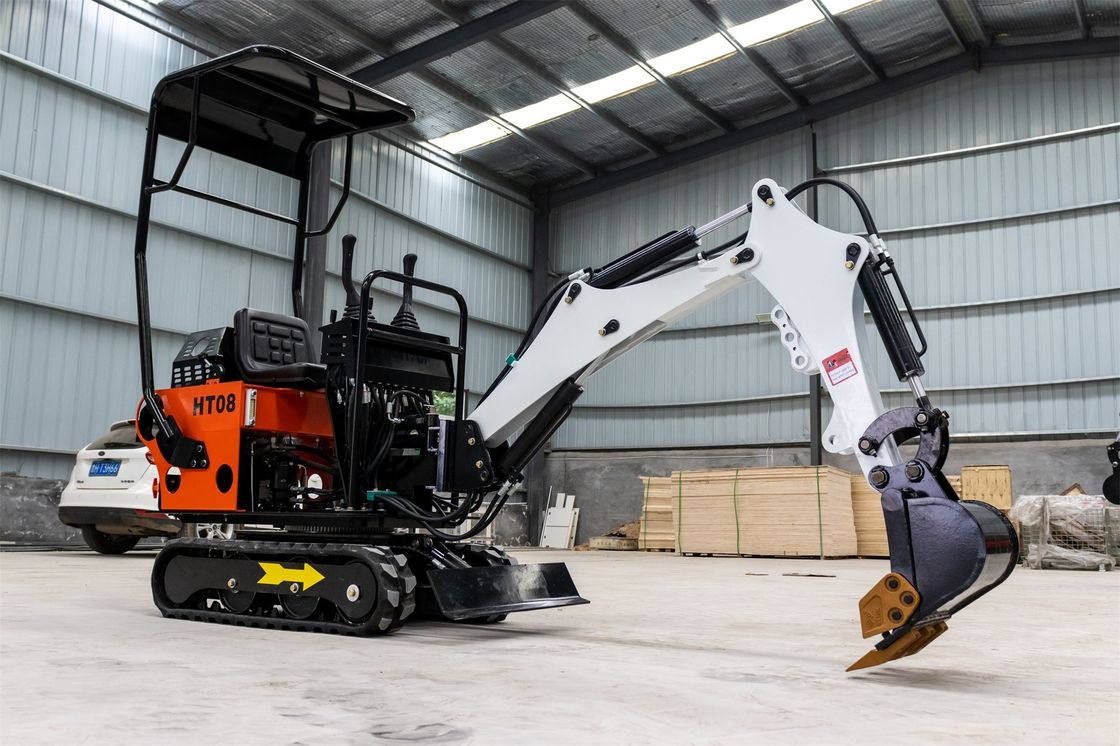 CHANGCHAI Engine 1 Ton Crawler Excavator Mini Digger with 1140mm Track Grounding Length