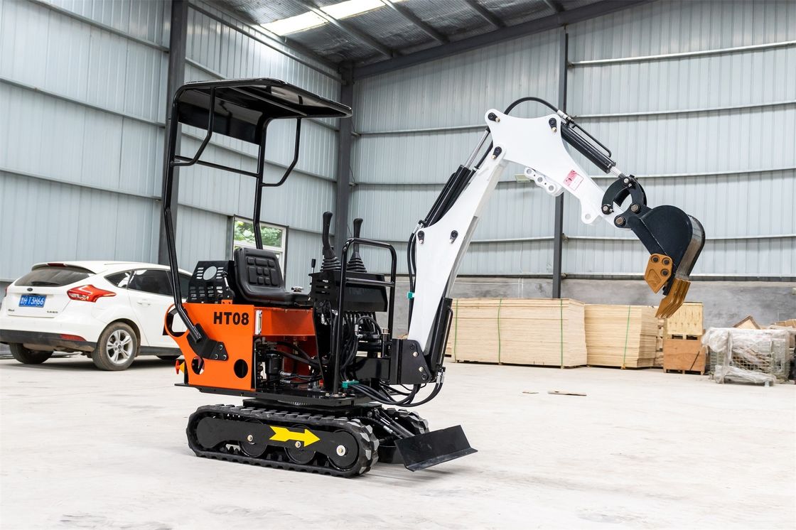 CHANGCHAI Engine 1 Ton Crawler Excavator Mini Digger with 1140mm Track Grounding Length