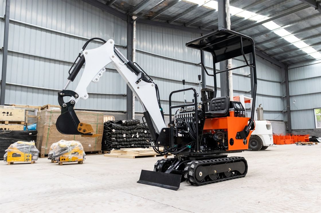CHANGCHAI Engine 1 Ton Crawler Excavator Mini Digger with 1140mm Track Grounding Length