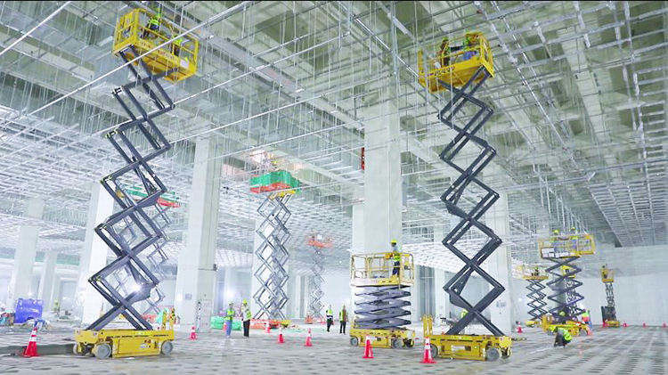 12m Electric Platform Scissor Lift with Lift Mechanism and Table Size 2277x1120mm