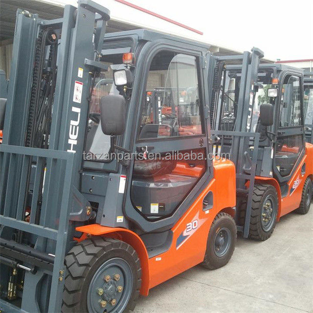 2.5 Tons 3 Ton Diesel Forklift with 1225mm Overall Width and 2400mm Turning Radius