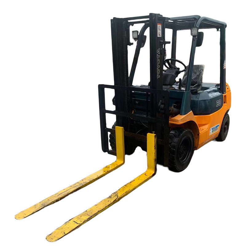 Building Material Shops Used Toyota Diesel 3 Tons 7F Forklift with Side Shifter 3450 KG