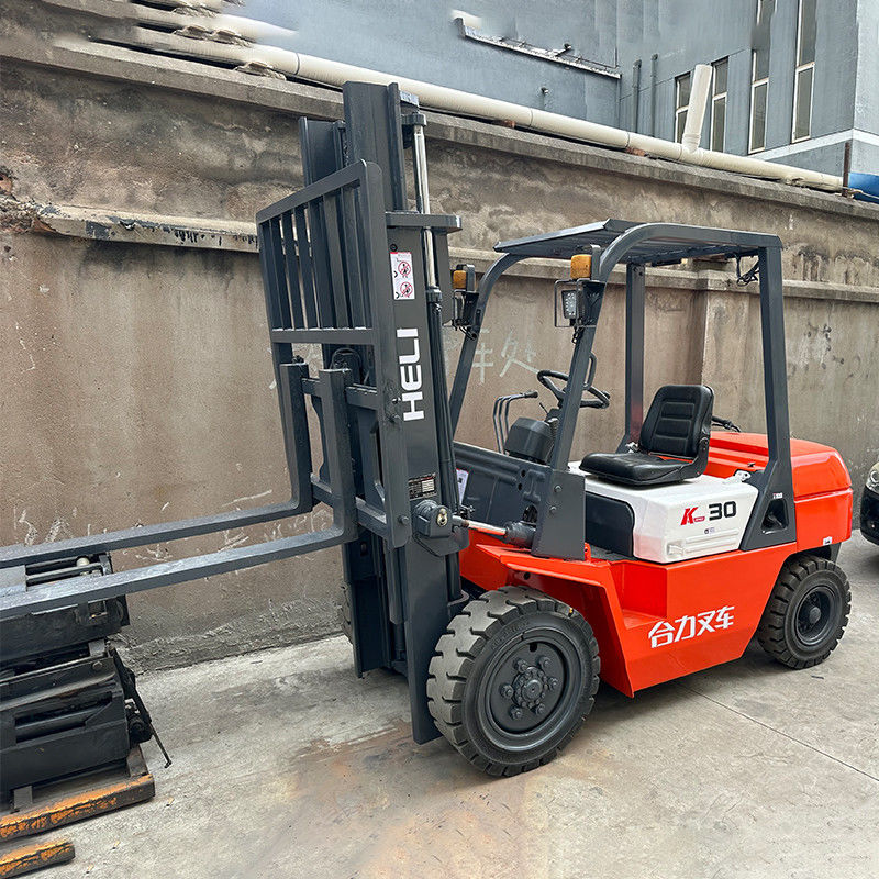 HELI 3 ton Diesel Forklift 3m Lifting Height Used 3t Forklift in Good Condition