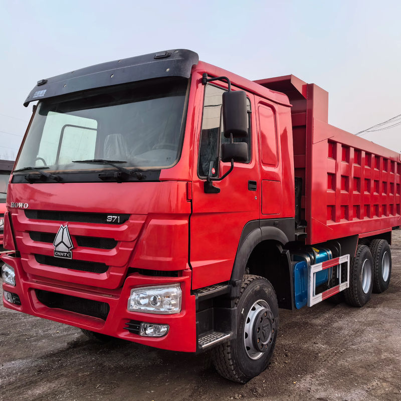 5600mm*2300mm*1500mm Cargo Tank 6X4 Used Tipper Truck 371HP 25tons HOWO Dump Truck