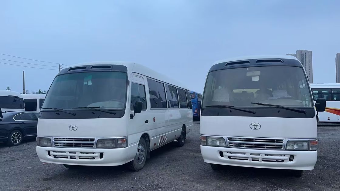 Left Hand Drive Toyota Coaster Bus at with 9.00R20 Tires and 4L Engine Capacity