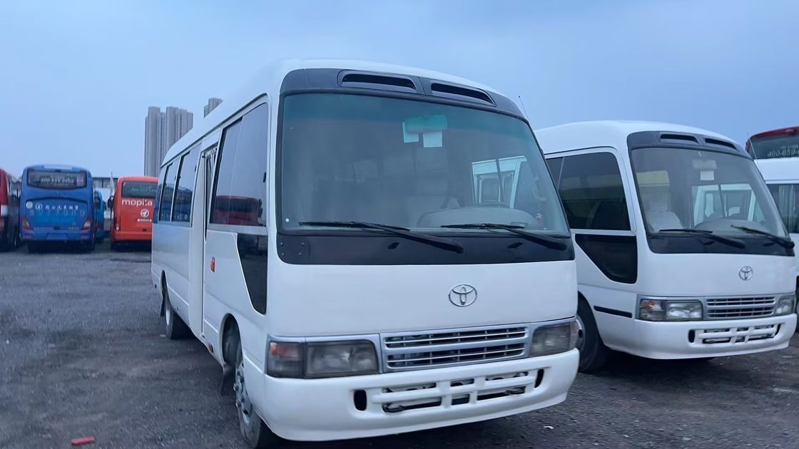 Left Hand Drive Toyota Coaster Bus at with 9.00R20 Tires and 4L Engine Capacity