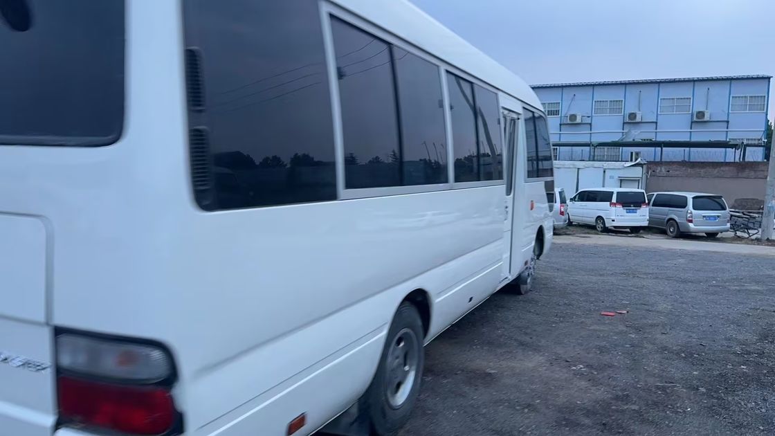 Left Hand Drive Toyota Coaster Bus at with 9.00R20 Tires and 4L Engine Capacity