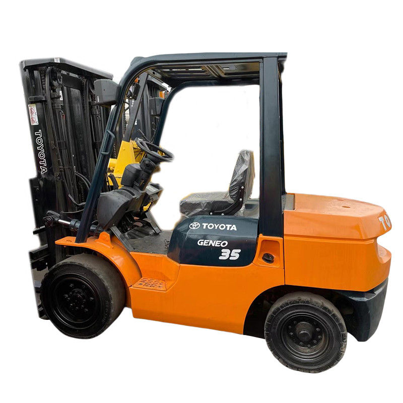 3.5t Used Mining Forklift 4-Wheel Drive Toyo Ta Diesel Forklift with 150m Fork Width
