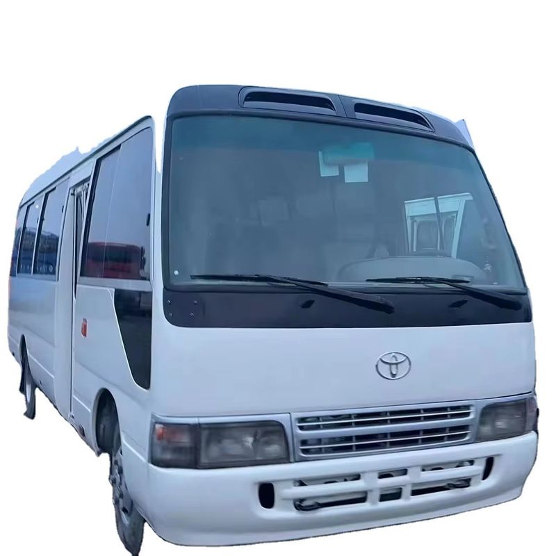 Left Hand Drive Toyota Coaster Bus with Left Drive and 7005*2040*2785mm Measurements
