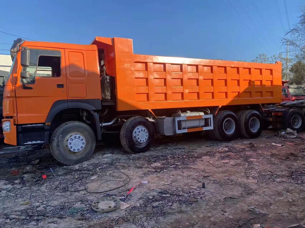 16 Tire Number LHD SINO Used Dump Truck HOWO 8X4 Heavy-duty Tipper Truck with HW Gear Box