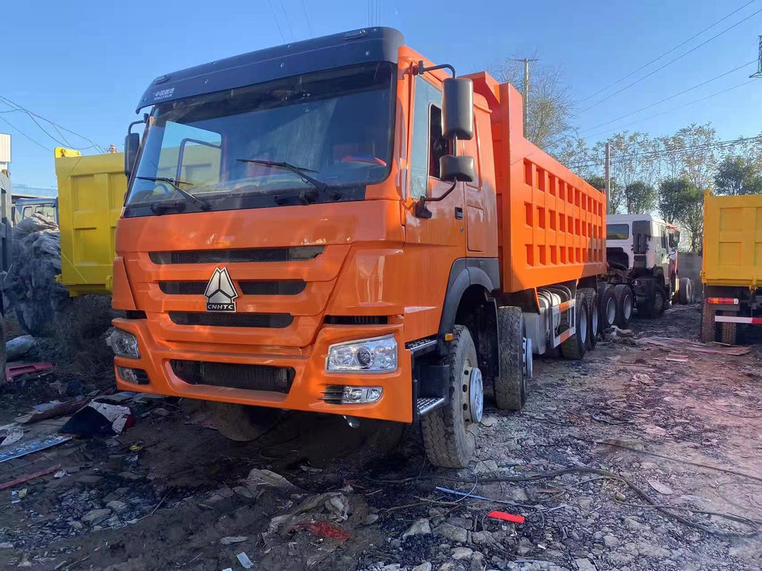16 Tire Number LHD SINO Used Dump Truck HOWO 8X4 Heavy-duty Tipper Truck with HW Gear Box