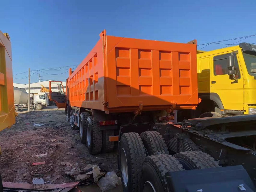 16 Tire Number LHD SINO Used Dump Truck HOWO 8X4 Heavy-duty Tipper Truck with HW Gear Box