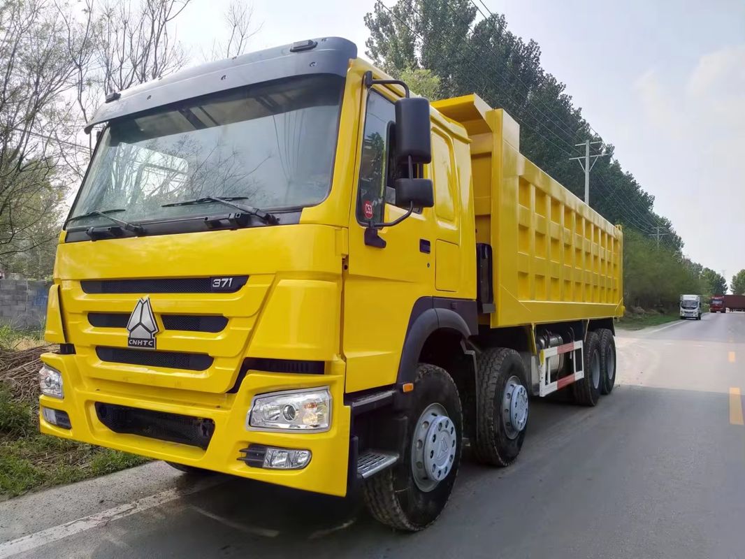 Used Howo 8x4 12 Wheel Dump Trucks 375 Hp Diesel Engine Sand Tipper Truck with No ESC