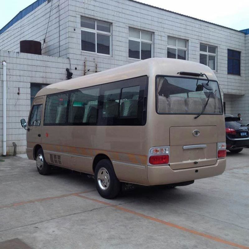 Model 19 Seater RHD Mini Coaster Passenger Bus 70L Oil Tank 7.00R16 Tires Ready to Ship
