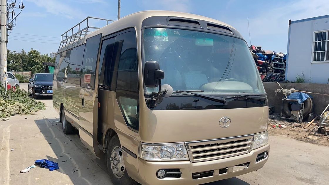 Used Toyota Coaster Bus in Japan 30 Seater with 1HZ Engine and 9.00R20 Tires