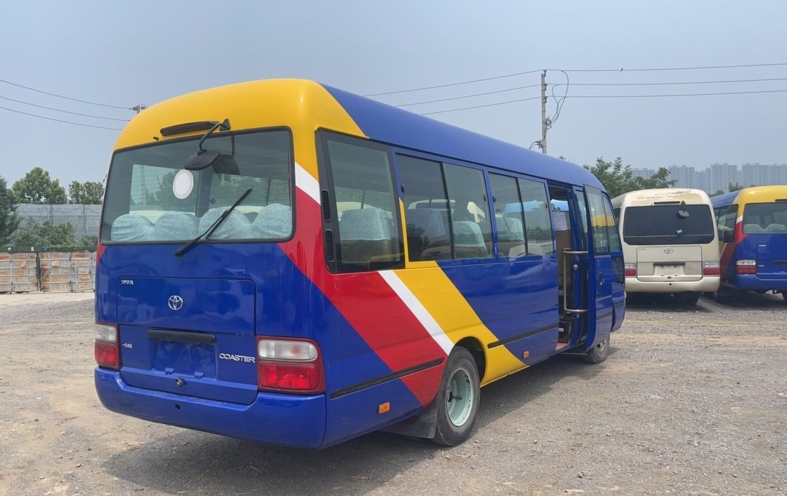 6-8L Engine Capacity Left Hand Drive Toyota Coaster Bus Highly Refurbished Used Euro 3