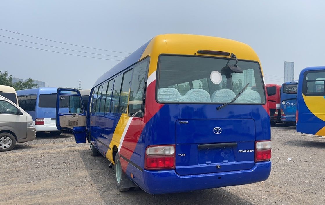 6-8L Engine Capacity Left Hand Drive Toyota Coaster Bus Highly Refurbished Used Euro 3