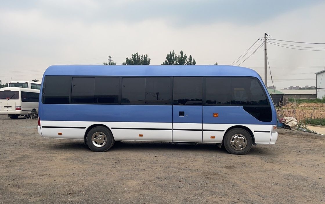 Euro 3 Emission Standard 25 Seater Used Toyo Ta Coaster School Bus High Speed 69 Km/h