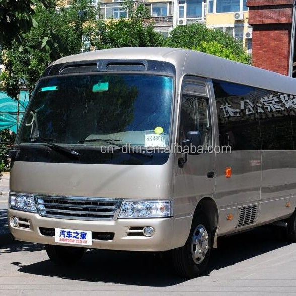 16-22 Seats Dongfeng LHD Coaster Mini Bus with Rear Luggage Compartment Volume of 0.25 m3