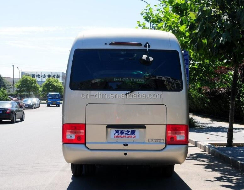 16-22 Seats Dongfeng LHD Coaster Mini Bus with Rear Luggage Compartment Volume of 0.25 m3