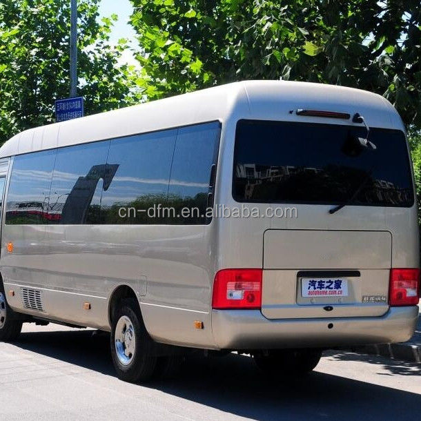16-22 Seats Dongfeng LHD Coaster Mini Bus with Rear Luggage Compartment Volume of 0.25 m3