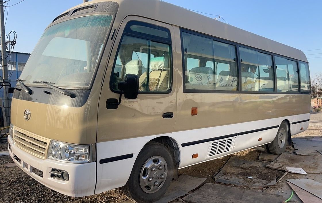 Used 30 Seats Toyota Coaster Small Passenger Bus With Air Condition For Africa Market
