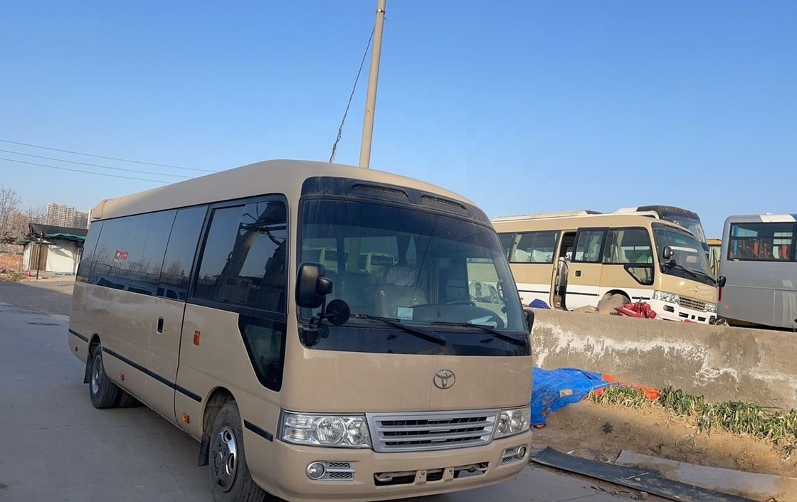 Used 30 Seats Toyota Coaster Small Passenger Bus With Air Condition For Africa Market
