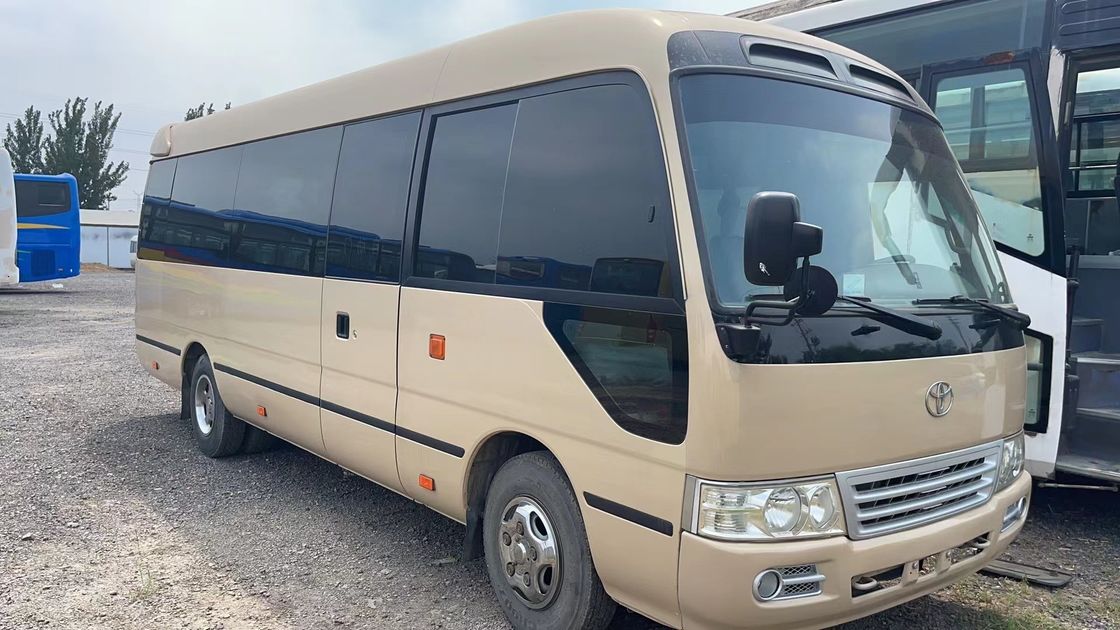 1690/1490mm Front/Rear Track High Roof Coaster Bus with 23 6 Seats and Diesel Engine