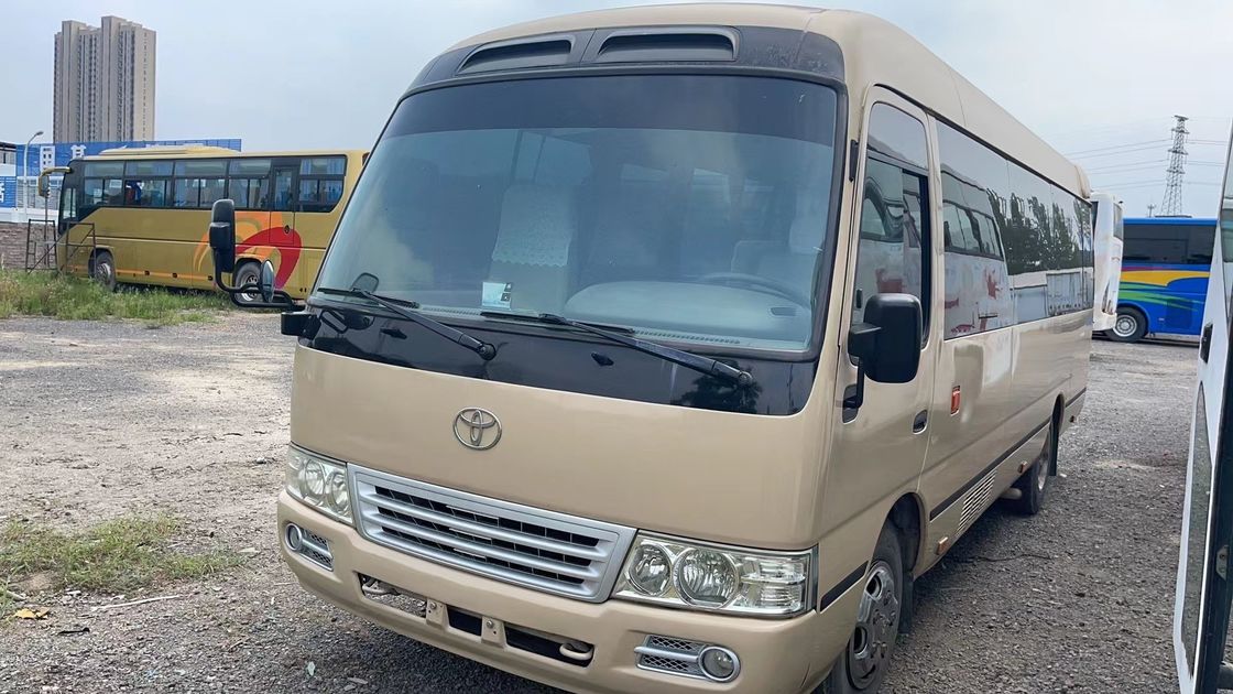 1690/1490mm Front/Rear Track High Roof Coaster Bus with 23 6 Seats and Diesel Engine