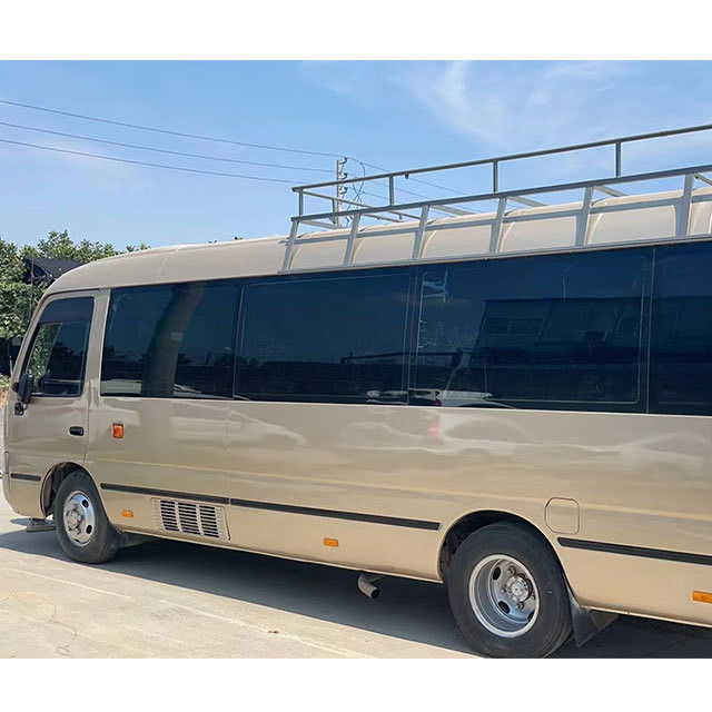 Used Left Hand Drive Toyota Coaster Mini Bus 20 Seats with Optional Air Conditioner