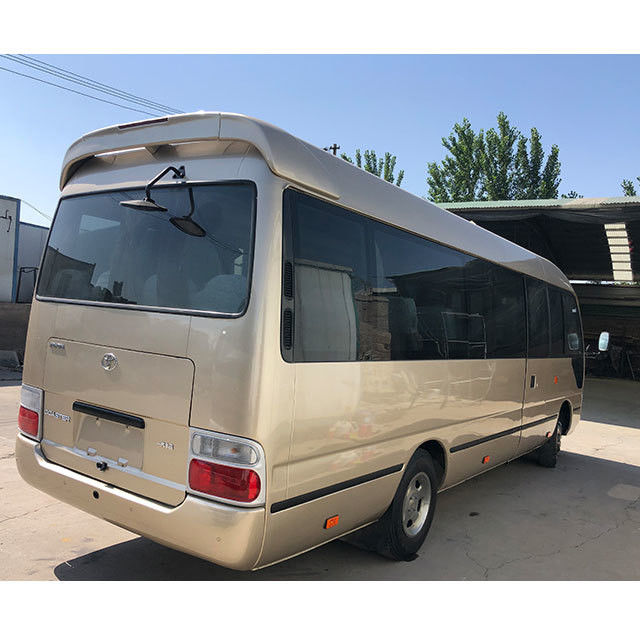 Used Left Hand Drive Toyota Coaster Mini Bus 20 Seats with Optional Air Conditioner