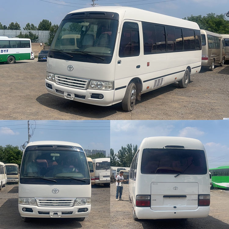 Africa Used Diesel Engine Coaster Mini Bus with 2694ml Displacement in Angola and Ghana