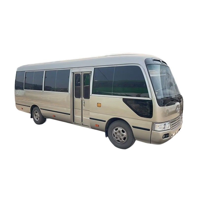 15BFT Engine Powered 4 Cylinders Toyo ta Coaster Bus with 6990*2025*2650mm Dimensions