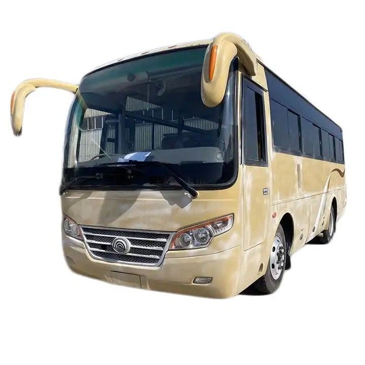 Leaf Spring Suspension 35 Seater Used Coach Bus with Power Steering and Luxury Seats