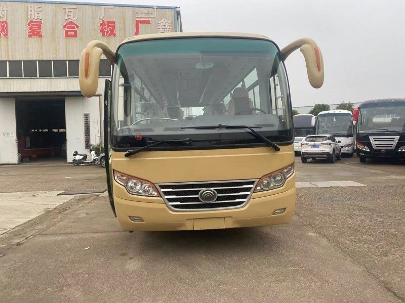 Leaf Spring Suspension 35 Seater Used Coach Bus with Power Steering and Luxury Seats