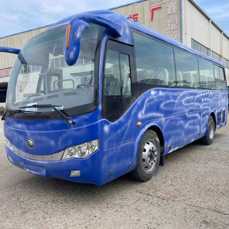 35 Seats Tour Bus Coach Luxury Used Mini Passenger Bus Power Steering Deisel Fuel
