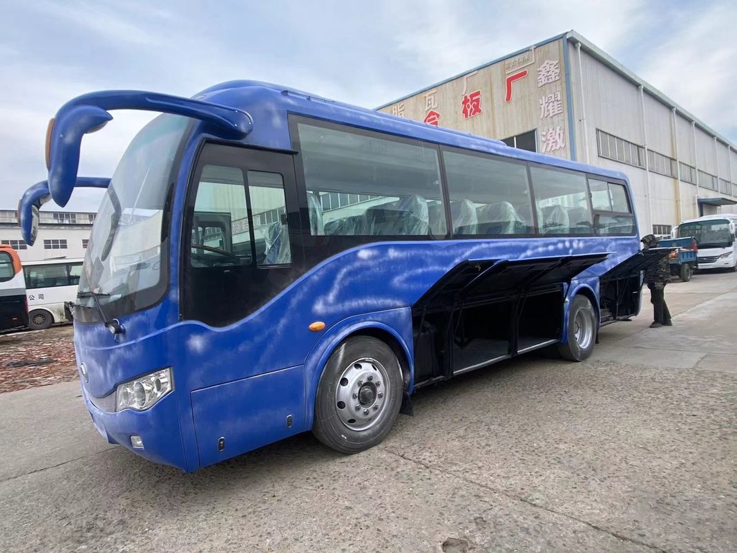 35 Seats Tour Bus Coach Luxury Used Mini Passenger Bus Power Steering Deisel Fuel