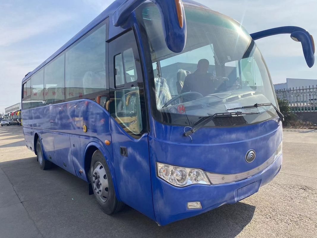 35 Seats Tour Bus Coach Luxury Used Mini Passenger Bus Power Steering Deisel Fuel
